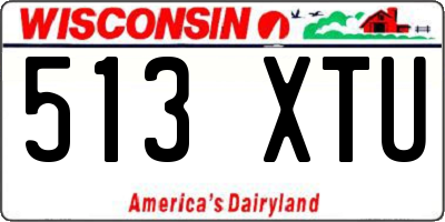 WI license plate 513XTU