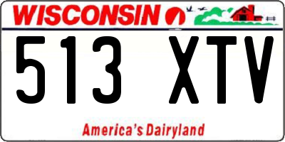 WI license plate 513XTV