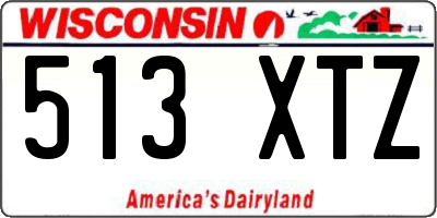 WI license plate 513XTZ