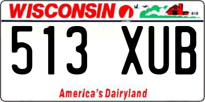 WI license plate 513XUB