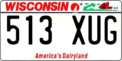 WI license plate 513XUG