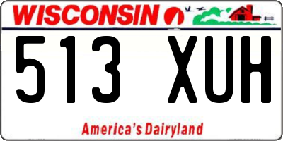 WI license plate 513XUH