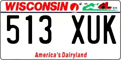 WI license plate 513XUK