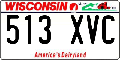 WI license plate 513XVC