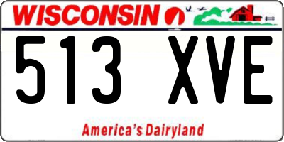 WI license plate 513XVE