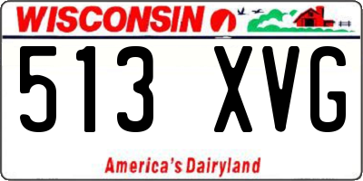 WI license plate 513XVG