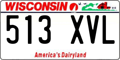 WI license plate 513XVL