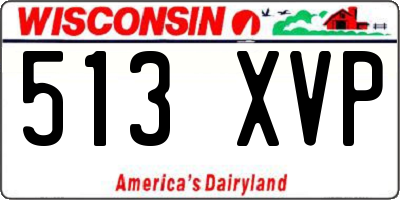 WI license plate 513XVP