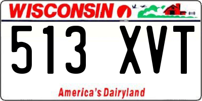 WI license plate 513XVT
