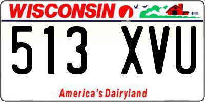 WI license plate 513XVU