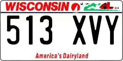 WI license plate 513XVY