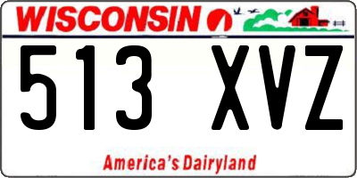 WI license plate 513XVZ