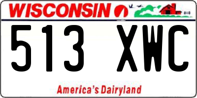 WI license plate 513XWC
