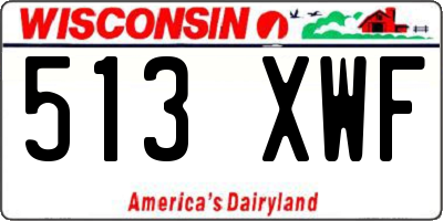 WI license plate 513XWF
