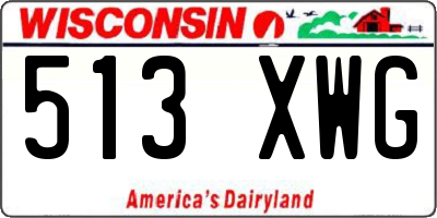 WI license plate 513XWG