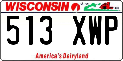WI license plate 513XWP