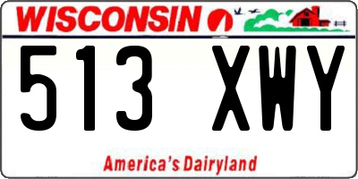 WI license plate 513XWY