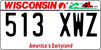 WI license plate 513XWZ