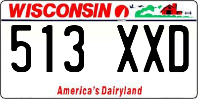 WI license plate 513XXD