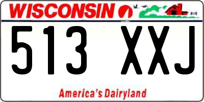WI license plate 513XXJ