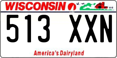 WI license plate 513XXN