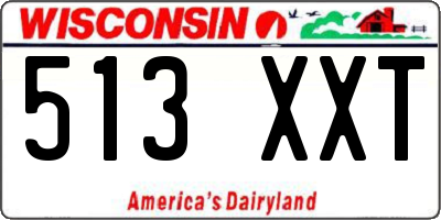 WI license plate 513XXT