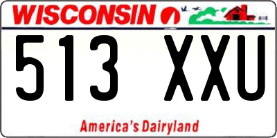 WI license plate 513XXU