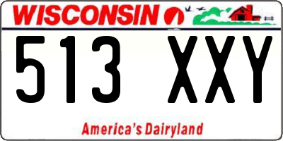 WI license plate 513XXY