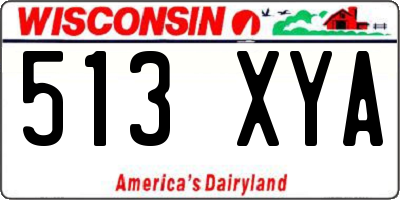 WI license plate 513XYA