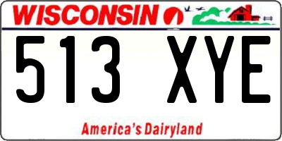 WI license plate 513XYE