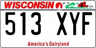 WI license plate 513XYF