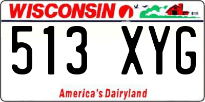 WI license plate 513XYG