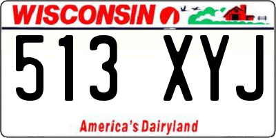 WI license plate 513XYJ