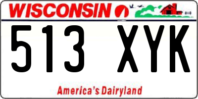 WI license plate 513XYK