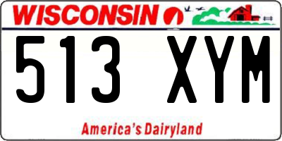 WI license plate 513XYM