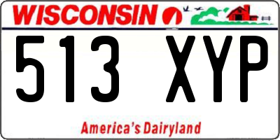 WI license plate 513XYP