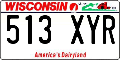 WI license plate 513XYR