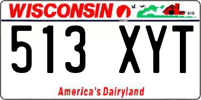 WI license plate 513XYT