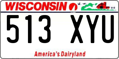 WI license plate 513XYU