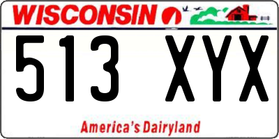 WI license plate 513XYX
