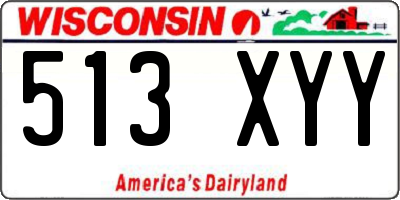 WI license plate 513XYY
