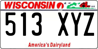 WI license plate 513XYZ