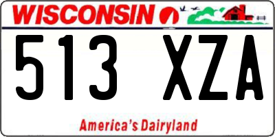 WI license plate 513XZA