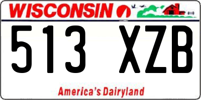 WI license plate 513XZB