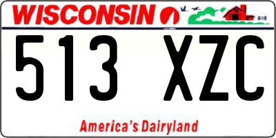 WI license plate 513XZC