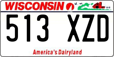 WI license plate 513XZD