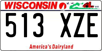 WI license plate 513XZE