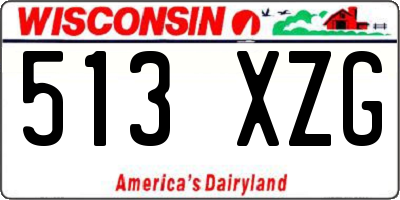 WI license plate 513XZG