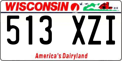 WI license plate 513XZI
