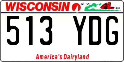 WI license plate 513YDG